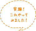 実験！これやってみました